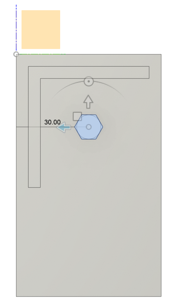 Fusion ボルトを5または10mmずつ移動させて調整